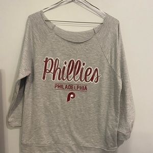 Philadelphia Phillies off the shoulder long sleeve t
